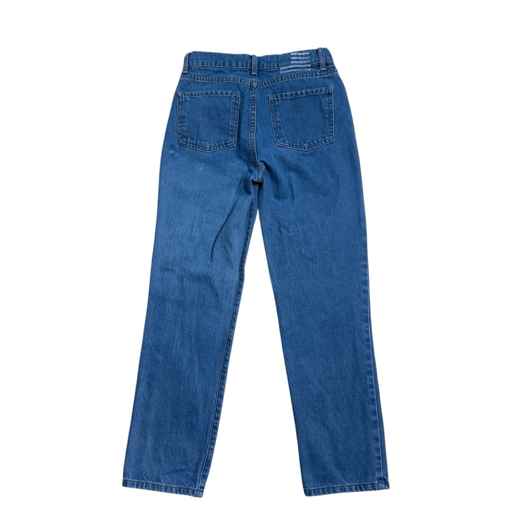 REVICE Blue Straight Leg Jeans with Red Heart Patches - Picture 6 of 8